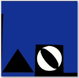 Ermanno Leinardi 1984 - blu - nero - bianco - acrilico su tela